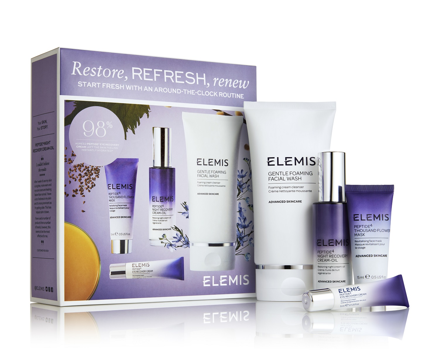Elemis Restore, Refresh, Renew skincare BeautyandHairdressing